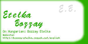 etelka bozzay business card